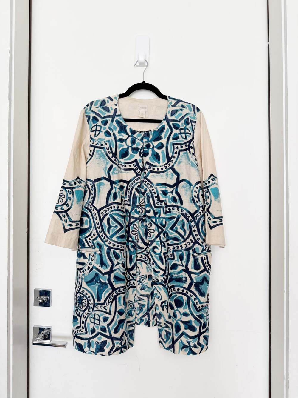 Chico's Linen Open Jacket